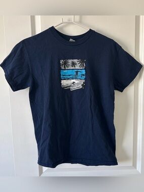 Navy Graphic Hawaii Tee - Men's Casual Shirt